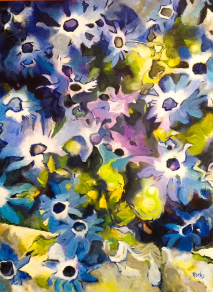 Click here to view Sandy's Blue Flowers by Jim Parks