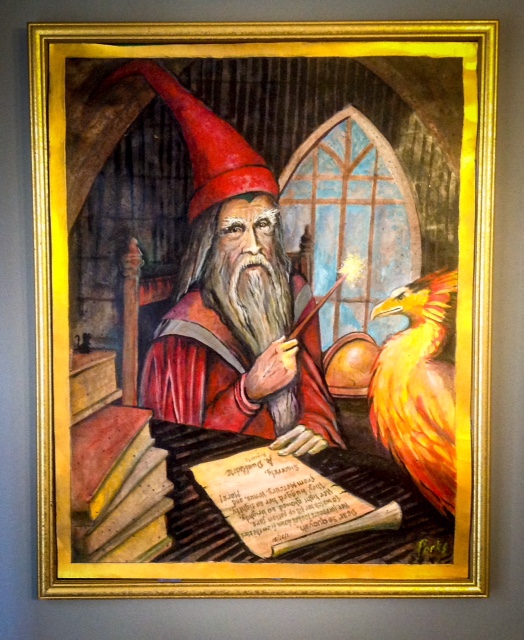 Dumbledore and Phoenix by Jim Parks